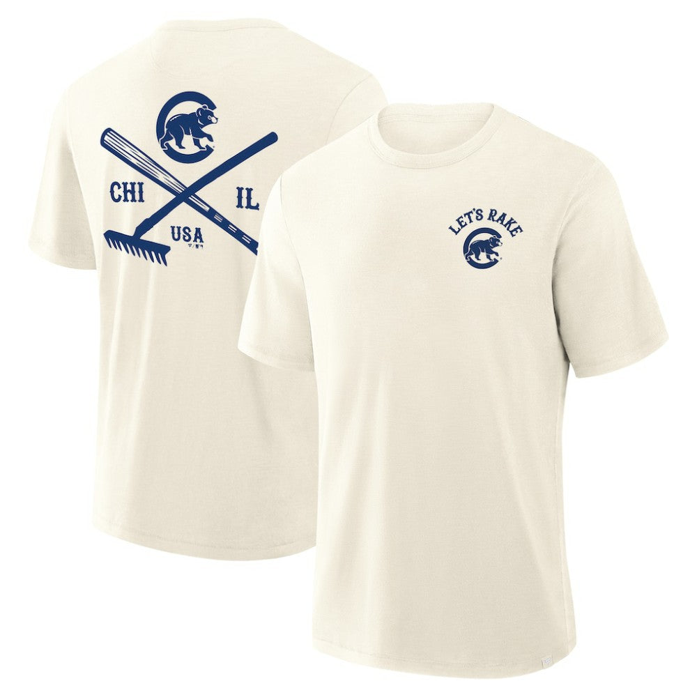Chicago Cubs Nostalgia Stadium Slub T-Shirt Cream
