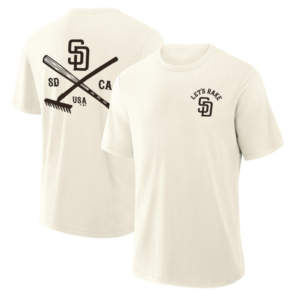 San Diego Padres Nostalgia Stadium Slub T-Shirt Cream