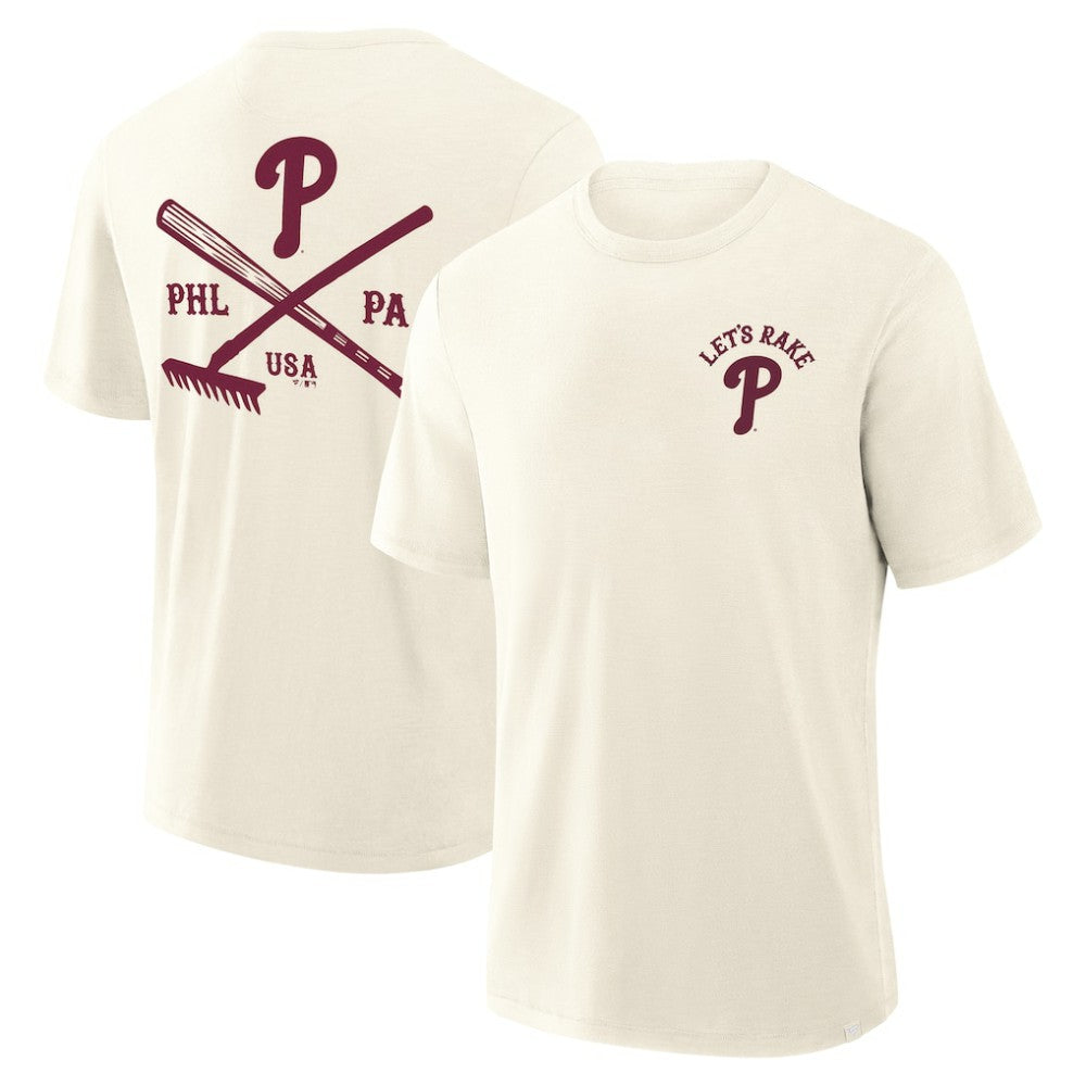 Philadelphia Phillies Nostalgia Stadium Slub T-Shirt Cream
