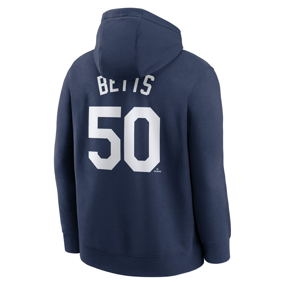 Mookie Betts Los Angeles Dodgers Player Name & Number Club Pullover Hoodie Navy | Nike
