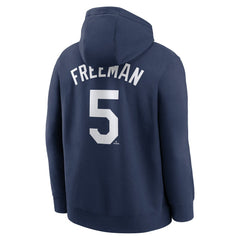 Freddie Freeman Los Angeles Dodgers Player Name & Number Club Pullover Hoodie Navy | Nike