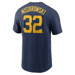 Jacob Misiorowski Milwaukee Brewers Fuse Name & Number T-Shirt Navy | Nike