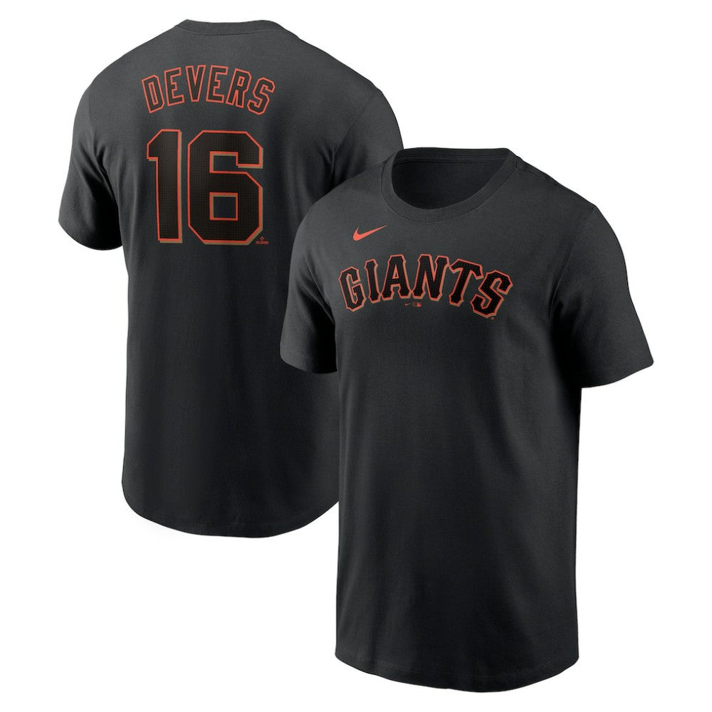 Rafael Devers San Francisco Giants Home Name & Number T-Shirt Black | Nike