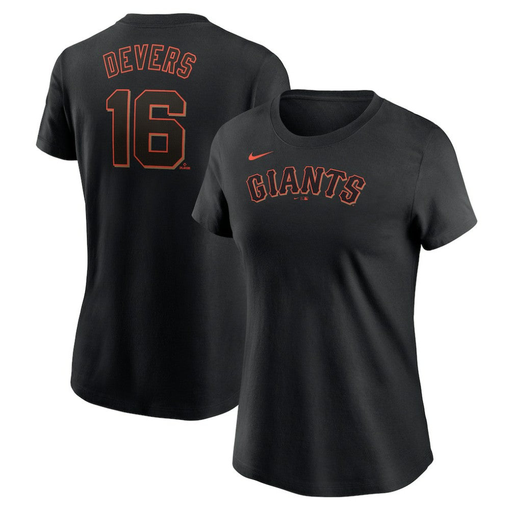 Rafael Devers San Francisco Giants Women's Name & Number T-Shirt Black | Nike