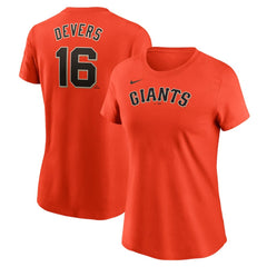 Rafael Devers San Francisco Giants Women's Name & Number T-Shirt Orange | Nike