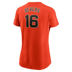 Rafael Devers San Francisco Giants Women's Name & Number T-Shirt Orange | Nike