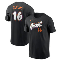 Rafael Devers San Francisco Giants 2025 City Connect Fuse Name & Number T-Shirt Black | Nike