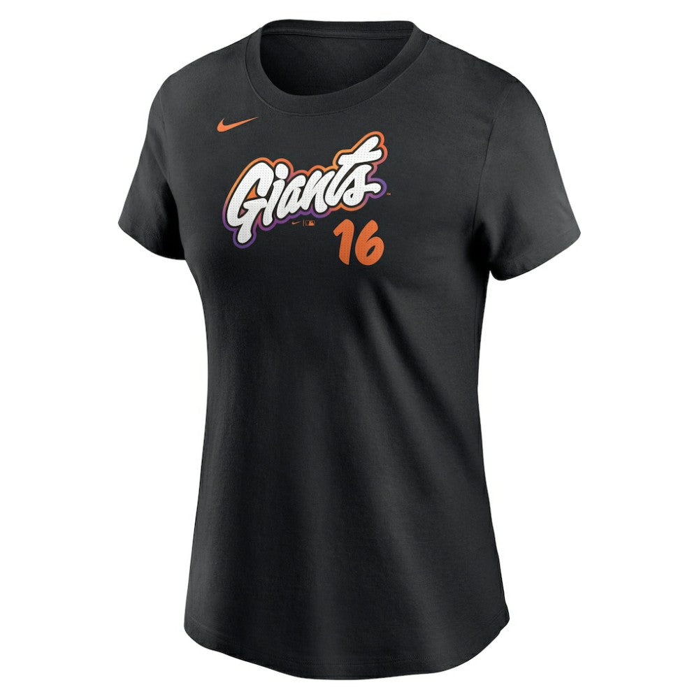 Rafael Devers San Francisco Giants Women's 2025 City Connect Fuse Name & Number T-Shirt Black | Nike