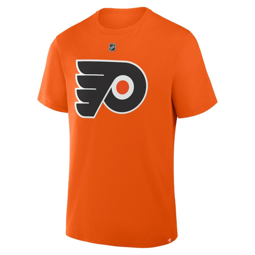 Trevor Zegras Philadelphia Flyers Fanatics Authentic Stack Name & Number T-Shirt Orange