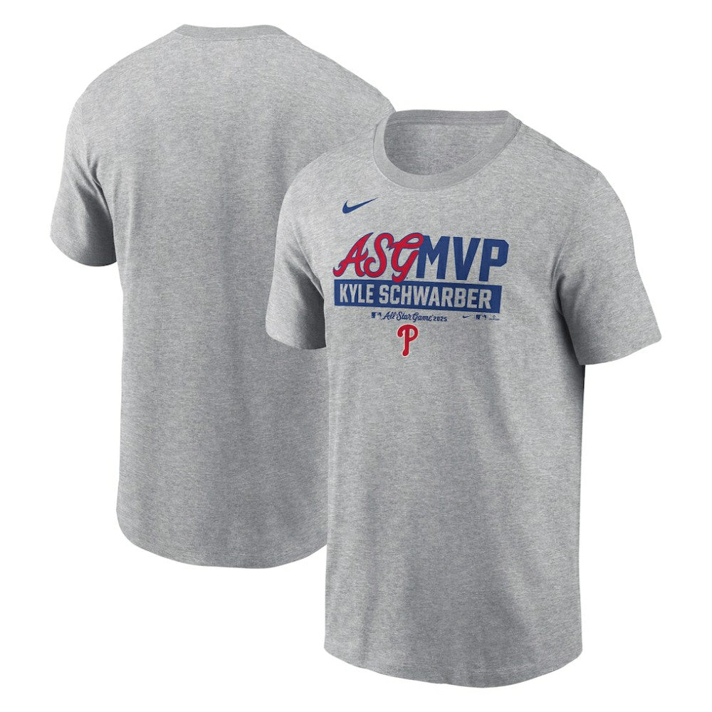 Kyle Schwarber Philadelphia Phillies 2025 MLB All-Star Game MVP T-Shirt Heather Gray | Nike