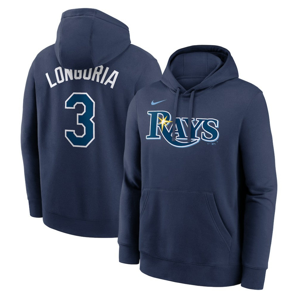 Evan Longoria Tampa Bay Rays Player Name & Number Club Pullover Hoodie Navy | Nike