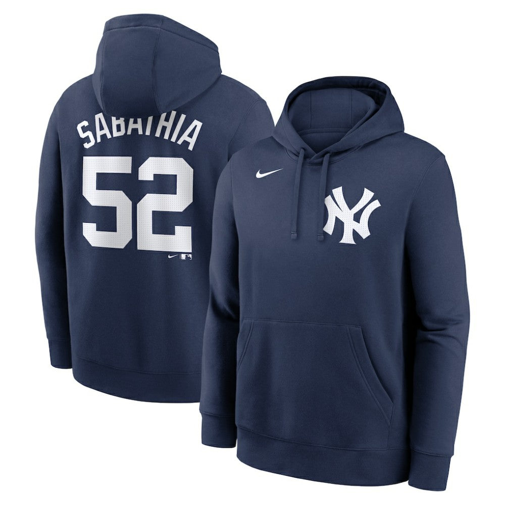 CC Sabathia New York Yankees Retired Player Name & Number Club Pullover Hoodie Navy | Nike
