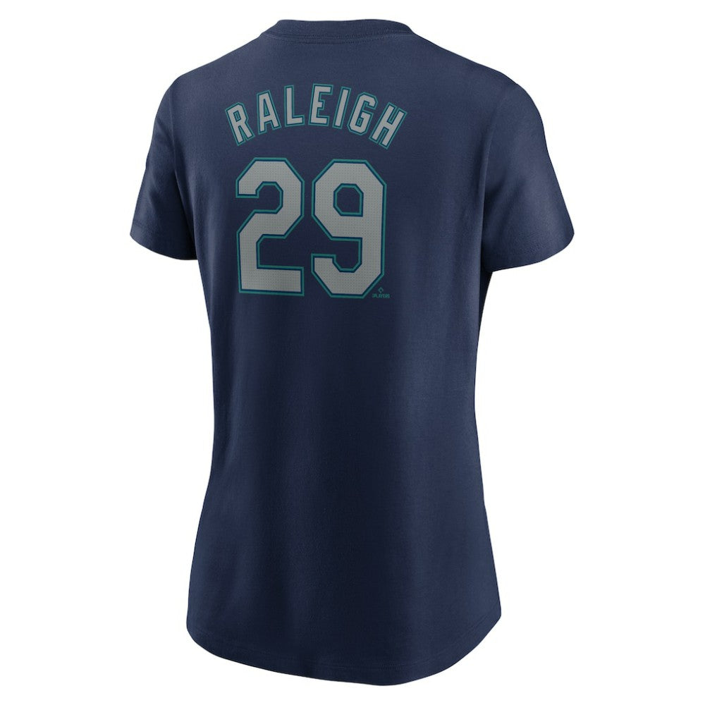 Cal Raleigh Seattle Mariners Women's Cooperstown Collection Fuse Name & Number T-Shirt Navy | Nike
