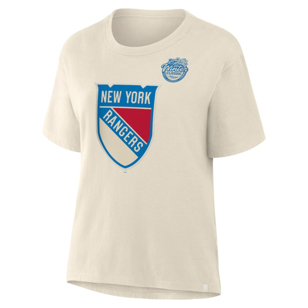 New York Rangers Fanatics Women's 2026 NHL Winter Classic T-Shirt Cream