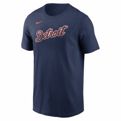 Detroit Tigers Alternate Wordmark T-Shirt Navy | Nike