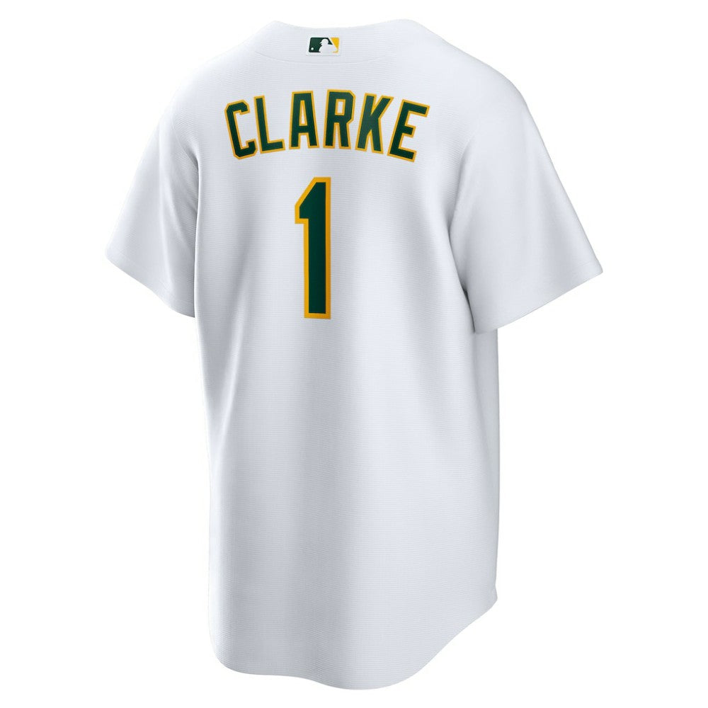 Denzel Clarke Athletics Home Replica Jersey - White