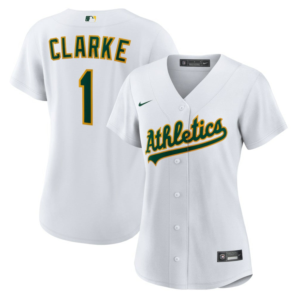 Denzel Clarke Athletics Women's Home Replica Jersey - White