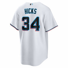 Liam Hicks Miami Marlins Home Replica Jersey White | Nike