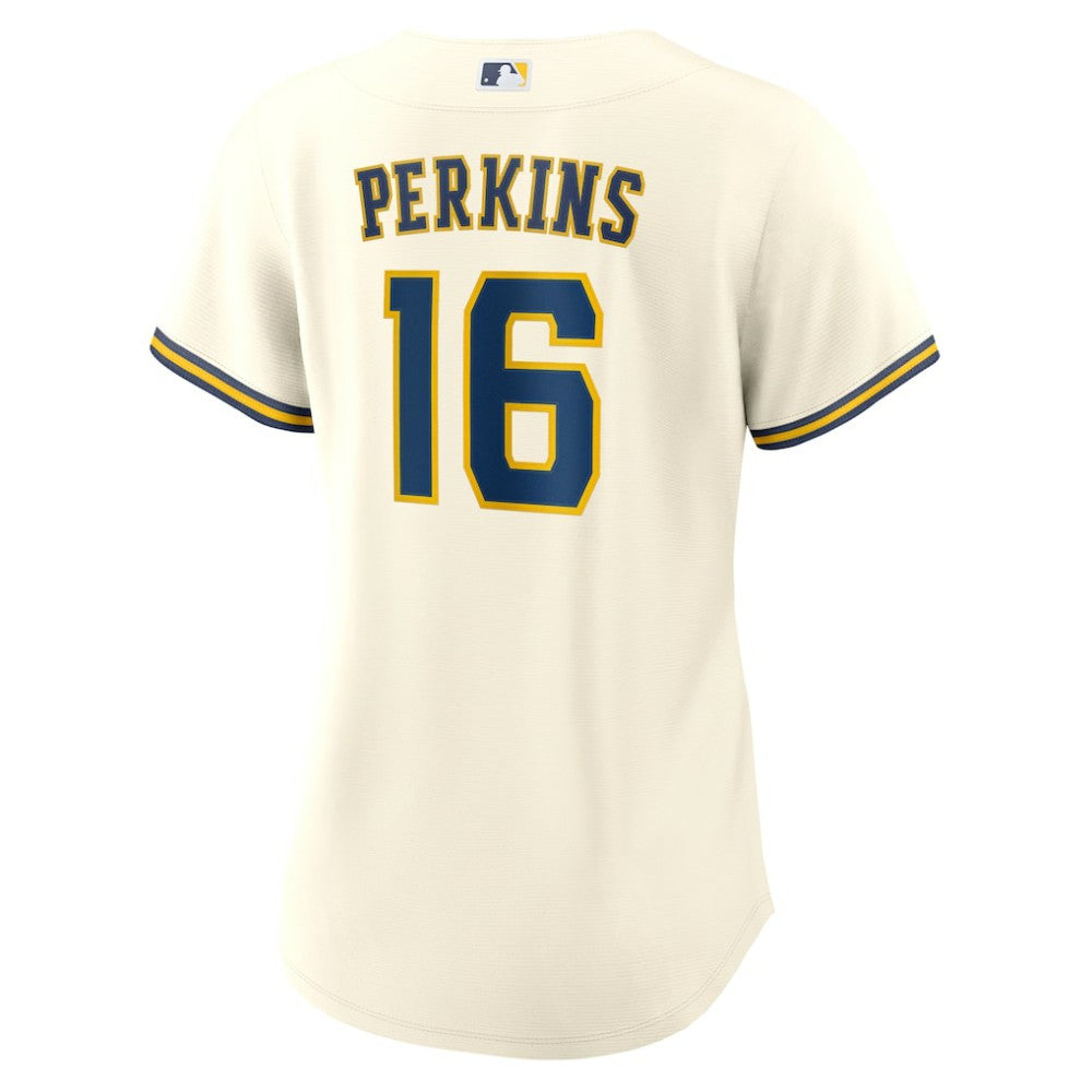 Blake Perkins Milwaukee Brewers Women's Home Replica Jersey Cream | Nike