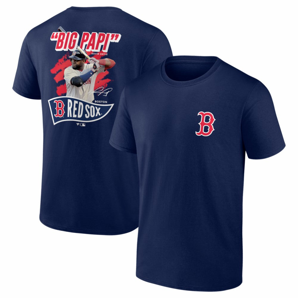 David Ortiz Boston Red Sox Retired Player Nickname Name & Number T-Shirt Navy