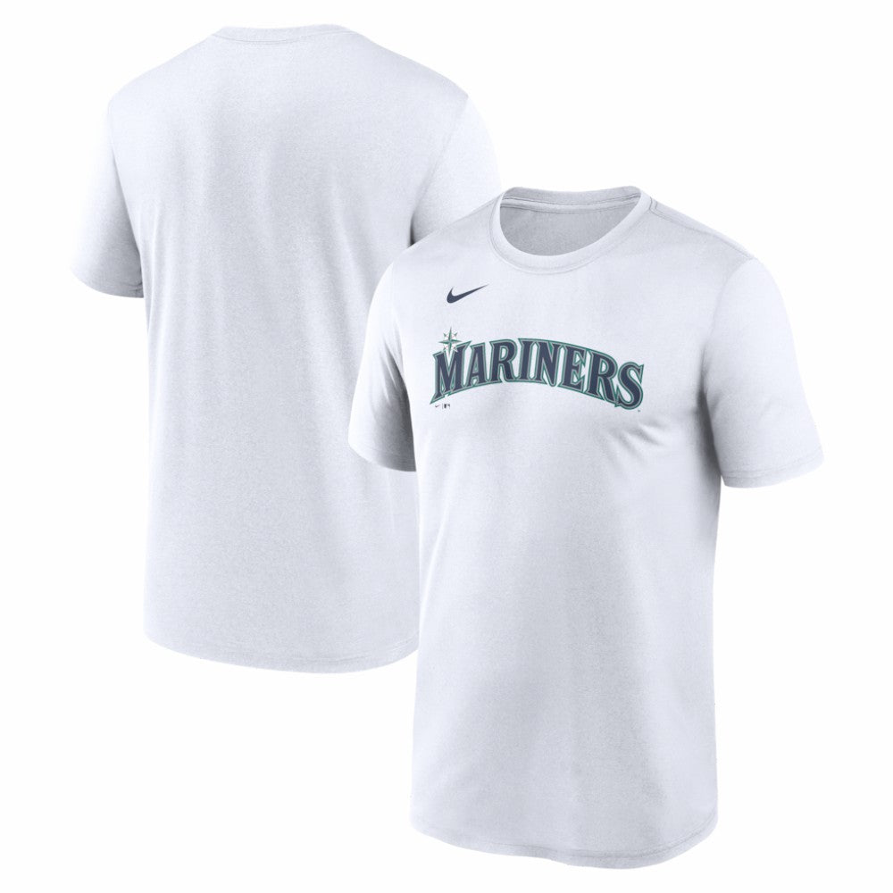 Seattle Mariners New Legend Wordmark Dri-FIT T-Shirt White | Nike