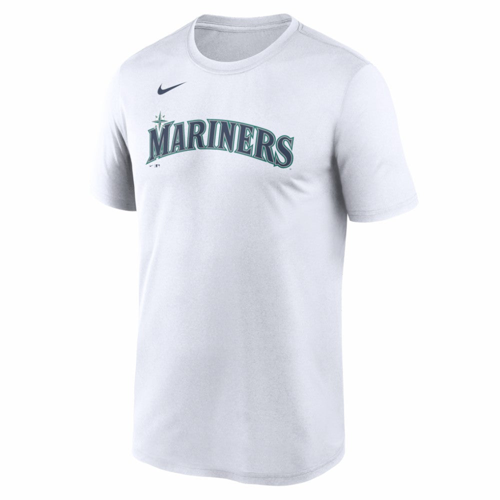 Seattle Mariners New Legend Wordmark Dri-FIT T-Shirt White | Nike