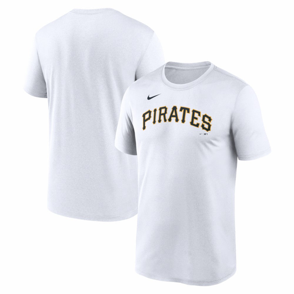 Pittsburgh Pirates New Legend Wordmark Dri-FIT T-Shirt White | Nike