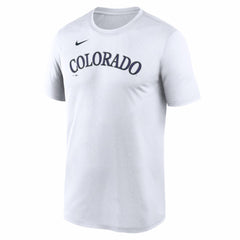 Colorado Rockies New Legend Wordmark Dri-FIT T-Shirt White | Nike