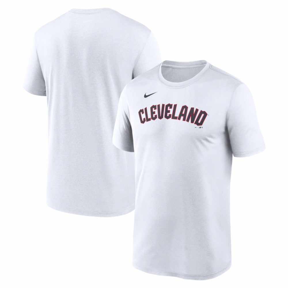 Cleveland Guardians New Legend Wordmark Dri-FIT T-Shirt White | Nike