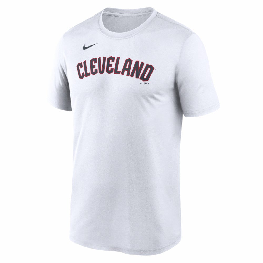 Cleveland Guardians New Legend Wordmark Dri-FIT T-Shirt White | Nike