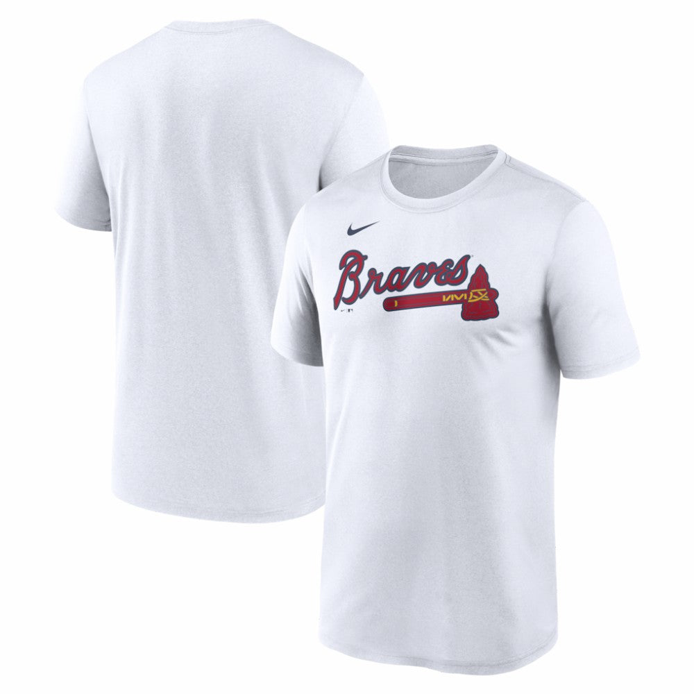 Atlanta Braves New Legend Wordmark Dri-FIT T-Shirt White | Nike