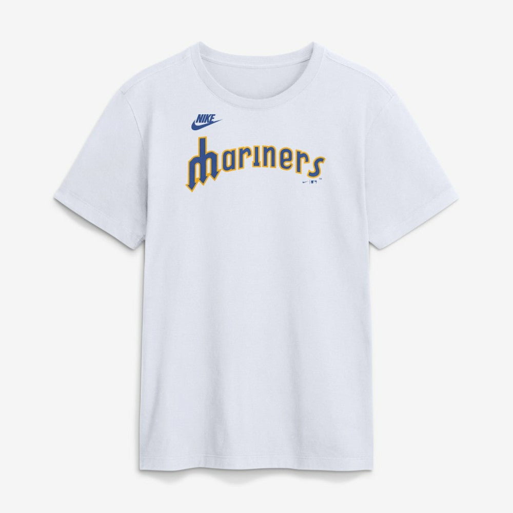 Seattle Mariners Cooperstown Collection Wordmark T-Shirt White | Nike