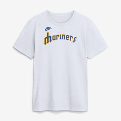 Seattle Mariners Cooperstown Collection Wordmark T-Shirt White | Nike