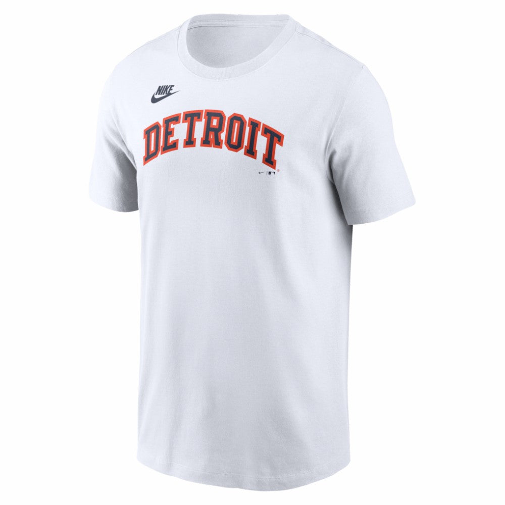 Detroit Tigers Cooperstown Collection Wordmark T-Shirt White | Nike