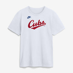 Chicago Cubs Cooperstown Collection Wordmark T-Shirt White | Nike