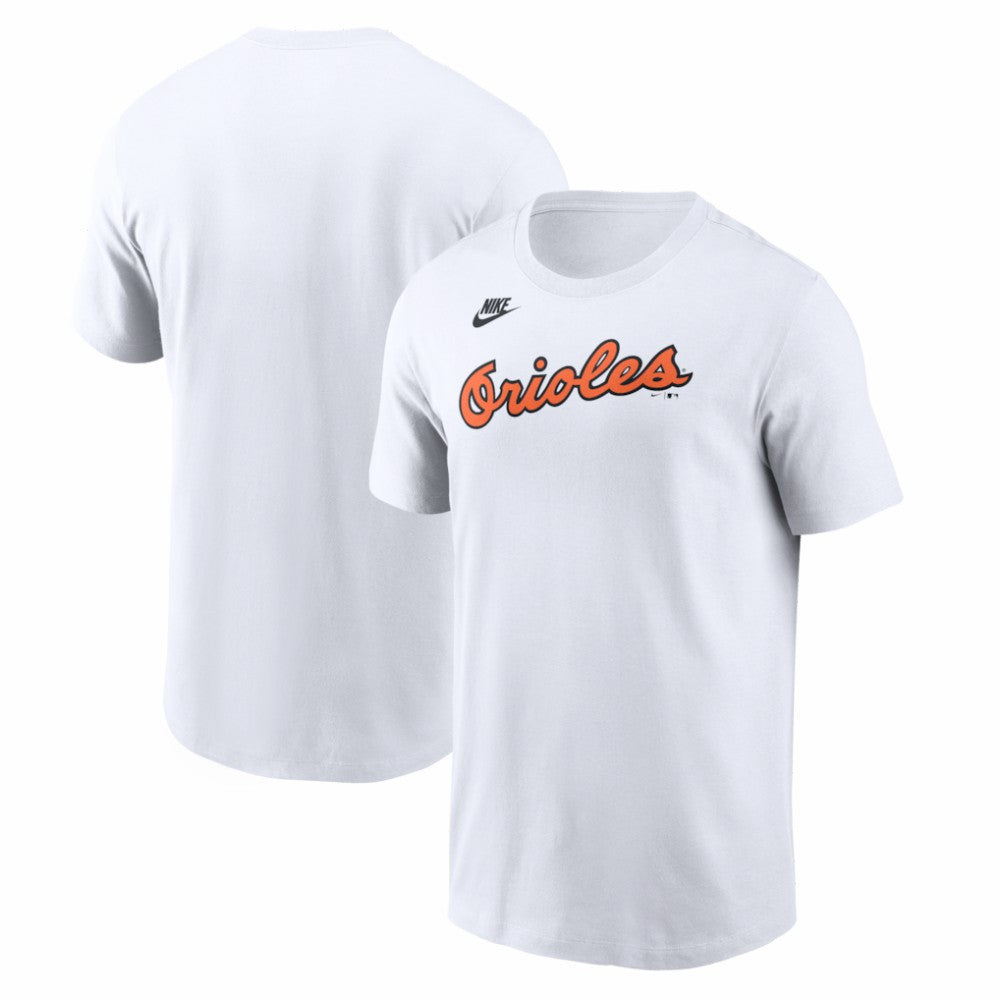 Baltimore Orioles Cooperstown Collection Wordmark T-Shirt White | Nike
