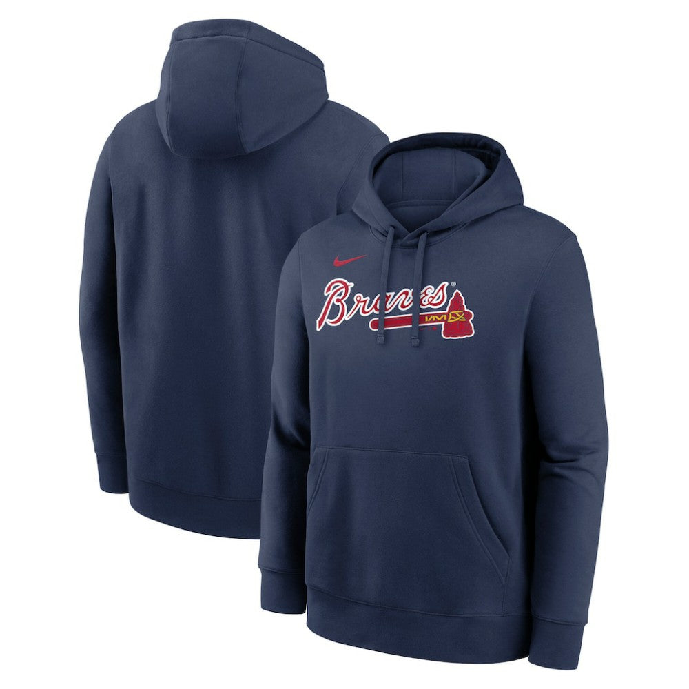 Atlanta Braves Dri-Fit Club Hoodie Navy | Nike