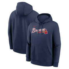 Atlanta Braves Dri-Fit Club Hoodie Navy | Nike