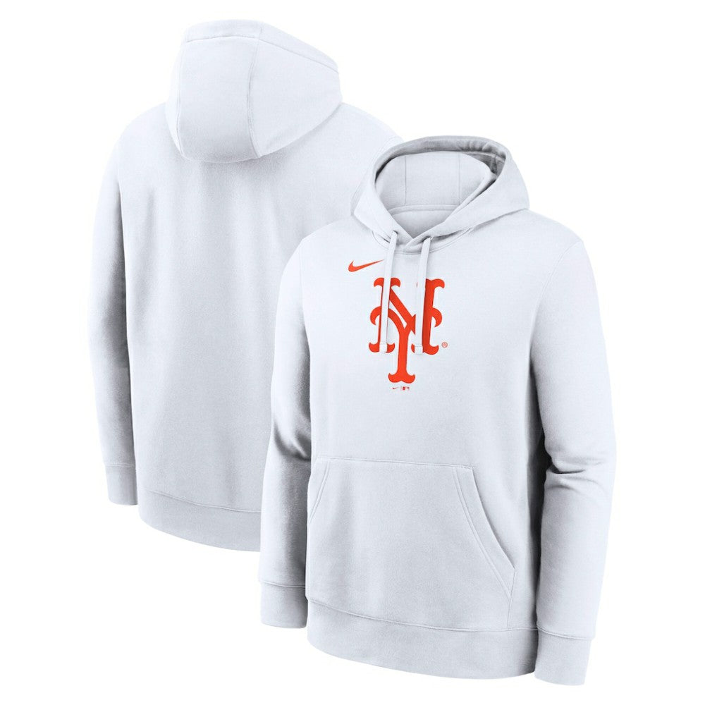 New York Mets Logo Club Hoodie White | Nike