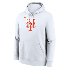 New York Mets Logo Club Hoodie White | Nike