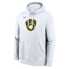 Milwaukee Brewers Logo Club Hoodie White | Nike