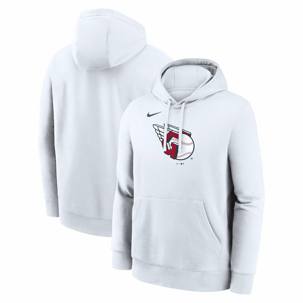 Cleveland Guardians Logo Club Hoodie White | Nike