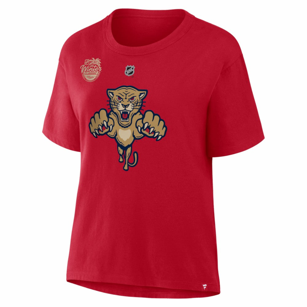 Brad Marchand Florida Panthers Fanatics Women's 2026 NHL Winter Classic Authentic Stack Name & Number T-Shirt Red