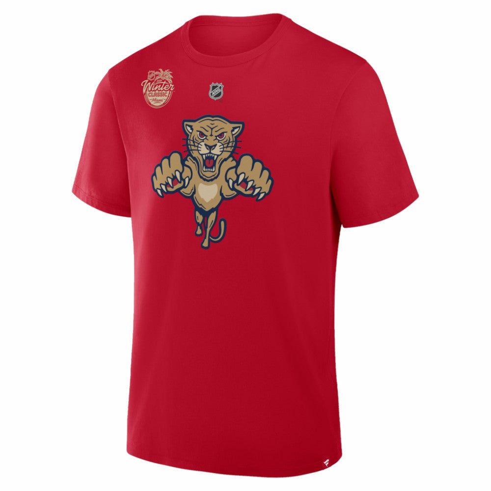 Sam Bennett Florida Panthers Fanatics 2026 NHL Winter Classic Authentic Stack Name & Number T-Shirt Red