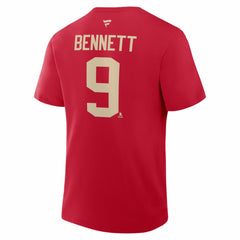 Sam Bennett Florida Panthers Fanatics 2026 NHL Winter Classic Authentic Stack Name & Number T-Shirt Red