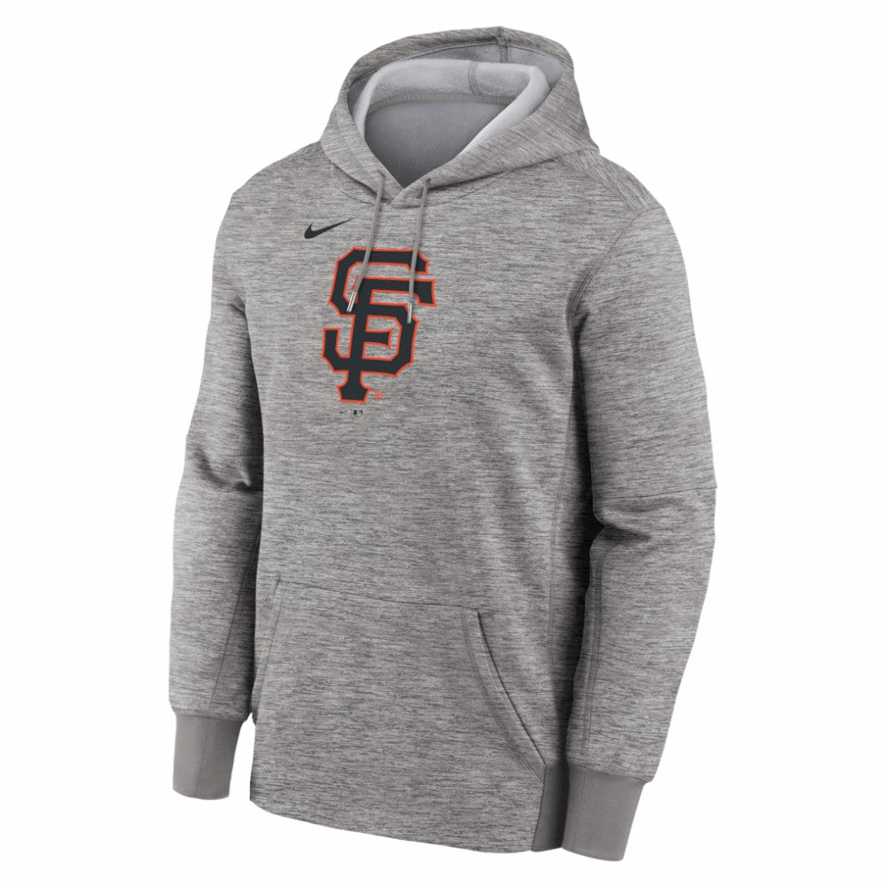 San Francisco Giants Primary Logo Therma Hoodie Heather Gray | Nike