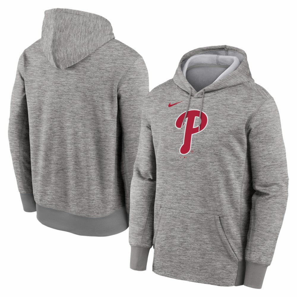 Philadelphia Phillies Primary Logo Therma Hoodie Heather Gray | Nike