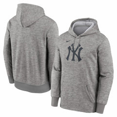 New York Yankees Primary Logo Therma Hoodie Heather Gray | Nike
