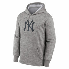 New York Yankees Primary Logo Therma Hoodie Heather Gray | Nike