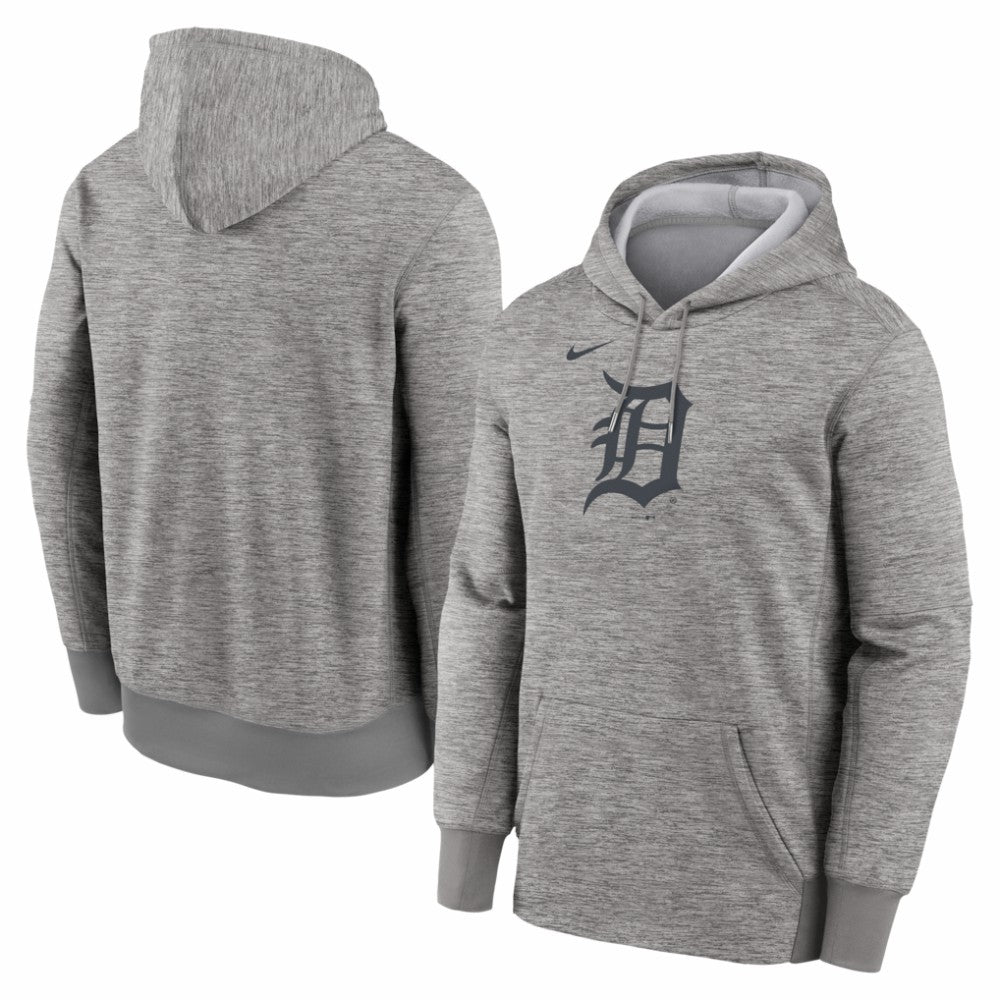 Detroit Tigers Primary Logo Therma Hoodie Heather Gray | Nike
